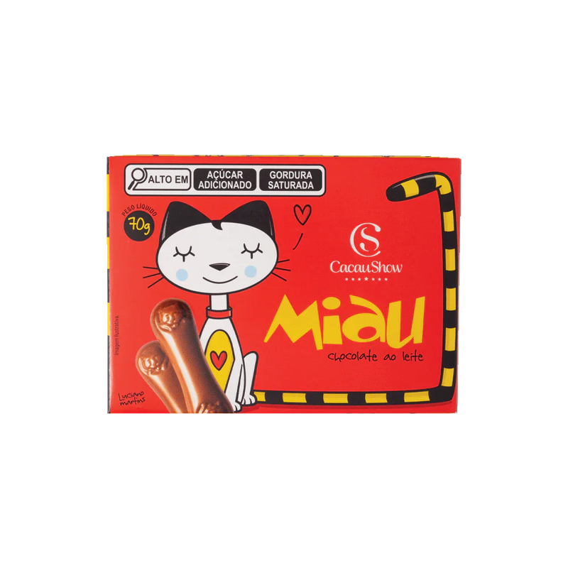 Tablete Miau de Chocolate ao Leite 70g