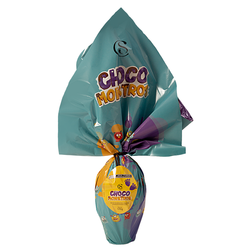 Ovo de Páscoa ao Leite Chocomonstros 170g